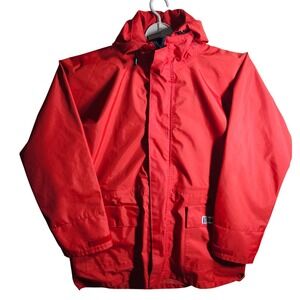 SEA GEAR Red North Sea Jacket Style 41118 Waterproof Hooded Raincoat L Hooded